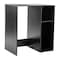 Flash Furniture Lotus Mini Fridge Bookshelf Storage Station Organizer with Cubbies in Black NAN-17300-BK-GG - alternate 6